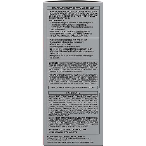 Vista 162 de L'Oreal Paris Feria - Tinte permanente multifacético y brillante, Extreme Platinum (rubio platino extremo), paquete de 1