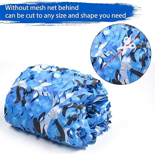 Vista 30 de Red de Camuflaje Red de Camuflaje 20x20 10x20 10x10 Rollo a Granel Lona de Camuflaje de Arpillera Red de Sombra para Puesto de Caza Cumpleaños