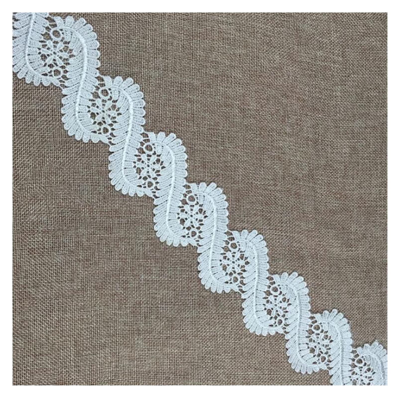 Tissu de dentelle florale SD802 ruban brodé de 5m pour applique de robe