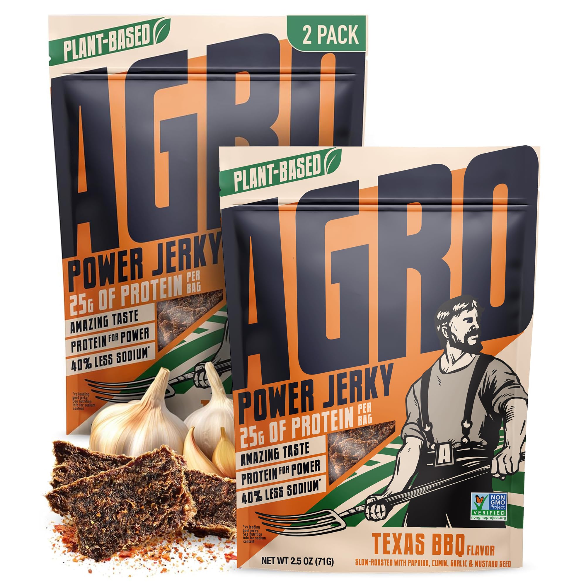 Amazon.com: AGRO POWER Vegan Jerky - Texas BBQ Flavor – Delicious