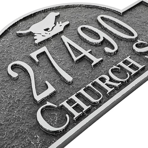 Miniatura 4 de Letrero de dirección montado en el césped, letrero personalizado con número de casa, números de dirección de casa para exteriores de casa, patio,