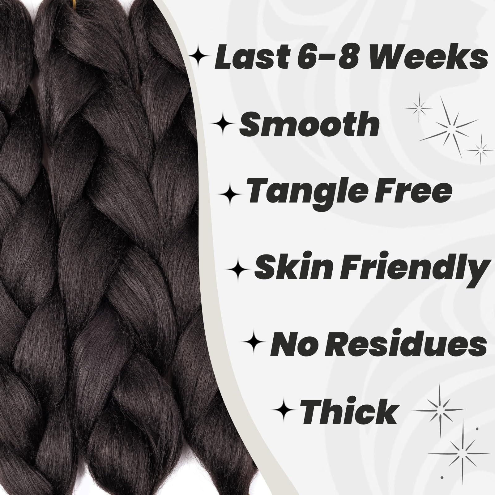 Dcbaboo Brown Hair Extensions for Braiding Jumbo Braiding Hair Extension 5packs 24inch Synthetic Hair Kanekalon Ombre Braids Extensions Hair Afro Crochet Twist Box Braids 500g - Image 3