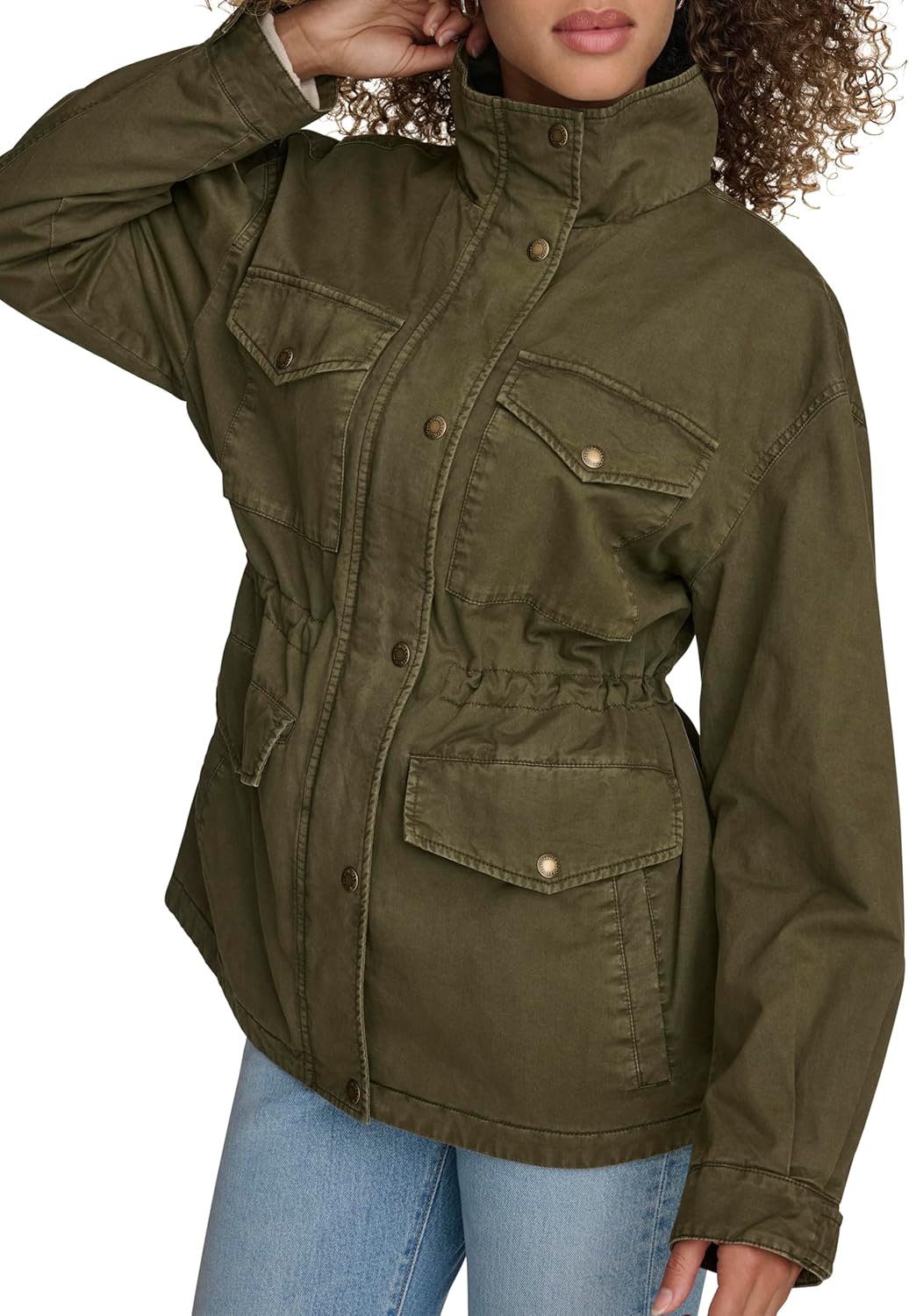 Levi's Women's 4-pocket Stand Collar Military Jacket - Image 3