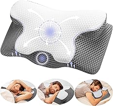 YunNasi Oreiller Ergonomique Cervical Memory Foam Oreiller Memoire Forme Oreiller Orthopédique de Forme pour Les Dormeurs sur Le Côté, Le Dos et Le Ventre (Style1:60 * 34 * 13/10cm)