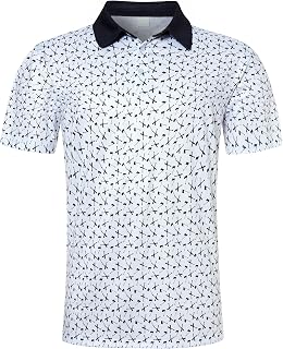 Golf Shirts for Men Dry Fit Polo Shirt Short Sleeve Moisture Wicking Golf Polos Performance Golf Tennis Shirt