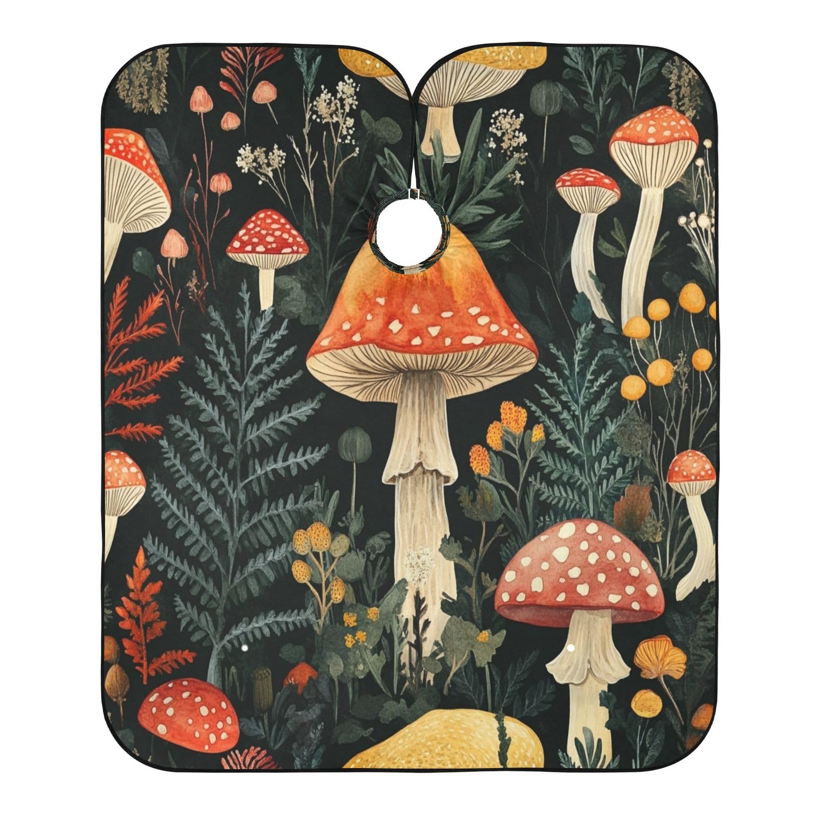 Kigai Mushroom Hair Cutting Cape for Men & Women Waterproof Barber Cape Professional Hairdressing Salon Styling Apron with Adjustable Closure Snap