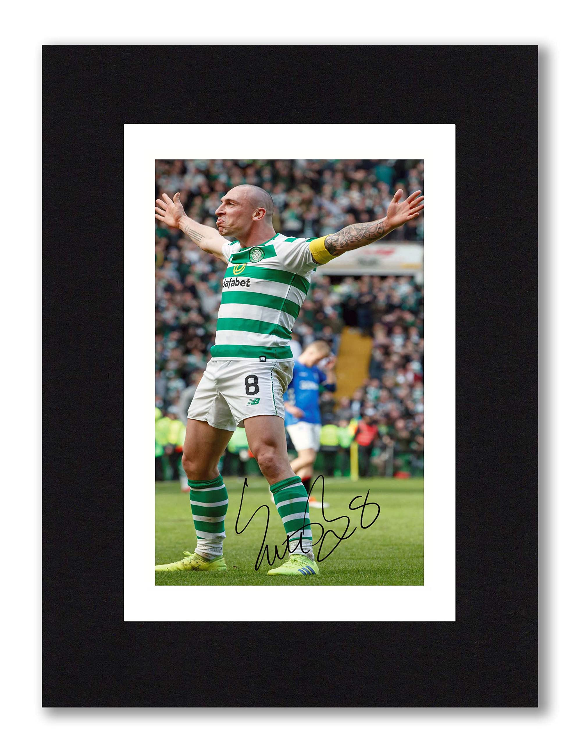 SCOTT BROWN Signed 8x6 Inch Mounted Photo With Print Pre Printed Signature Celtic Autograph Gift, Ready To Be Framed