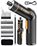 VIGRUE Cordless Screwdriver Set&comma; 8V Max 10Nm Rechargeable Electric Screwdriver with 47 Accessories&comma; 320RPM&sol;10&plus;1 Torque Setting power screwdriver kit&comma; 2 Position Handle with LED Light