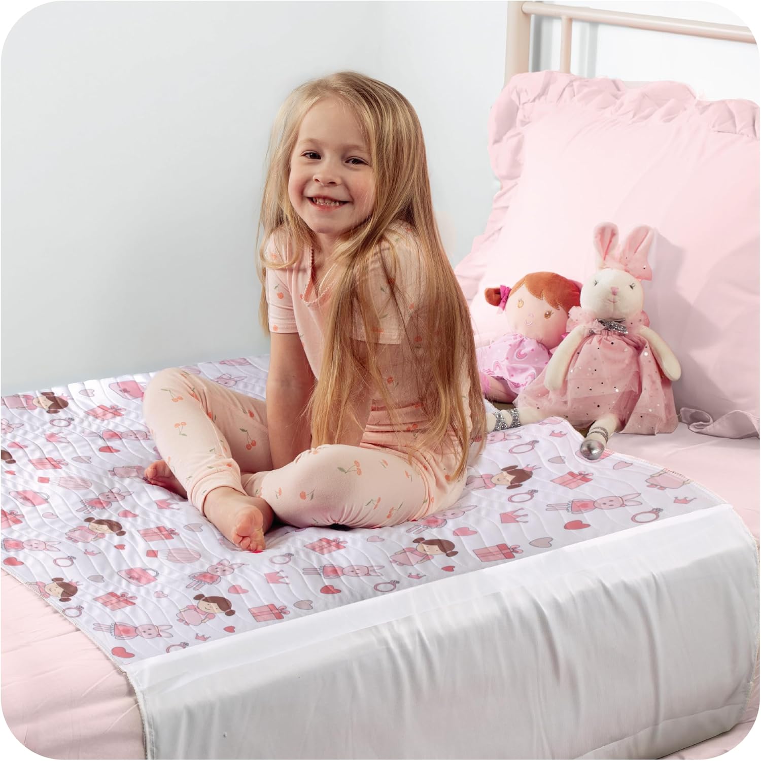 IMPROVIA Toddler Bed Wetting Pad 2 Pack 34x36 Waterproof Mattress Protector