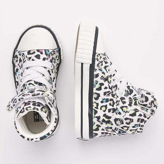 British Knights Dee - Scarpe Da Ginnastica Bambina, Rosa Floreale Con Cuori Rossi, Tomaia In Cotone, Suola In Gomma, Taglia 20 EU