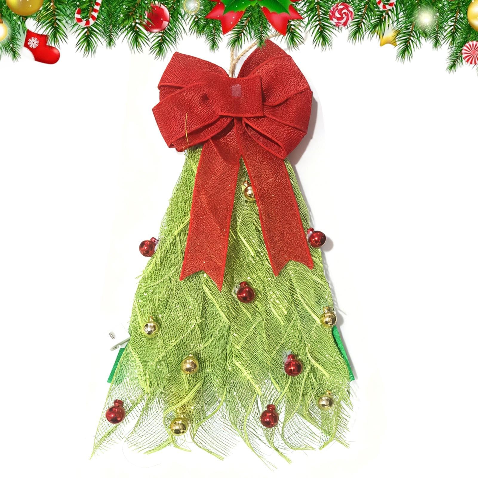 Guirnalda de Navidad Artificial de Hoja perenne para Exteriores, Accesorio | Decorativo para árbol de Navidad, decoración de Pared para Puerta, Pieza de celebración Hecha a Mano | Patio Interior