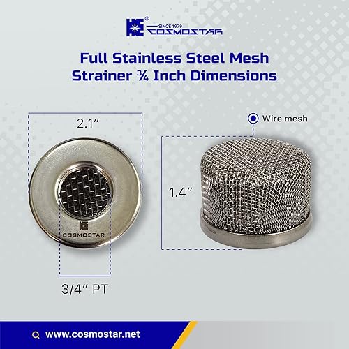 Miniatura 8 de Cosmostar - Colador de entrada de acero inoxidable para pulverizador de pintura sin aire, compatible con manguera de succión 795 1095 1595 Ultra