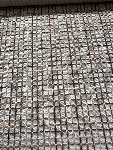 Miniatura 8 de OctoRose Tela gruesa y duradera para tapicería de lino verde azuladocamellonegro de 59 pulgadas de ancho con un respaldo de poliéster telas de