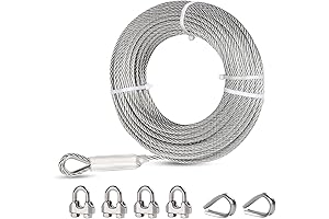 75FT 3/8 Inch Stainless Steel Cable: Unparalleled Strength and Rust Resistance for Any Outdoor Adventure