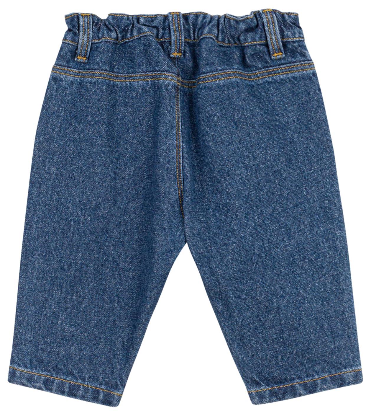 Petit Bateau Baby-Hose aus Denim, einfarbig mit Herzstickerei