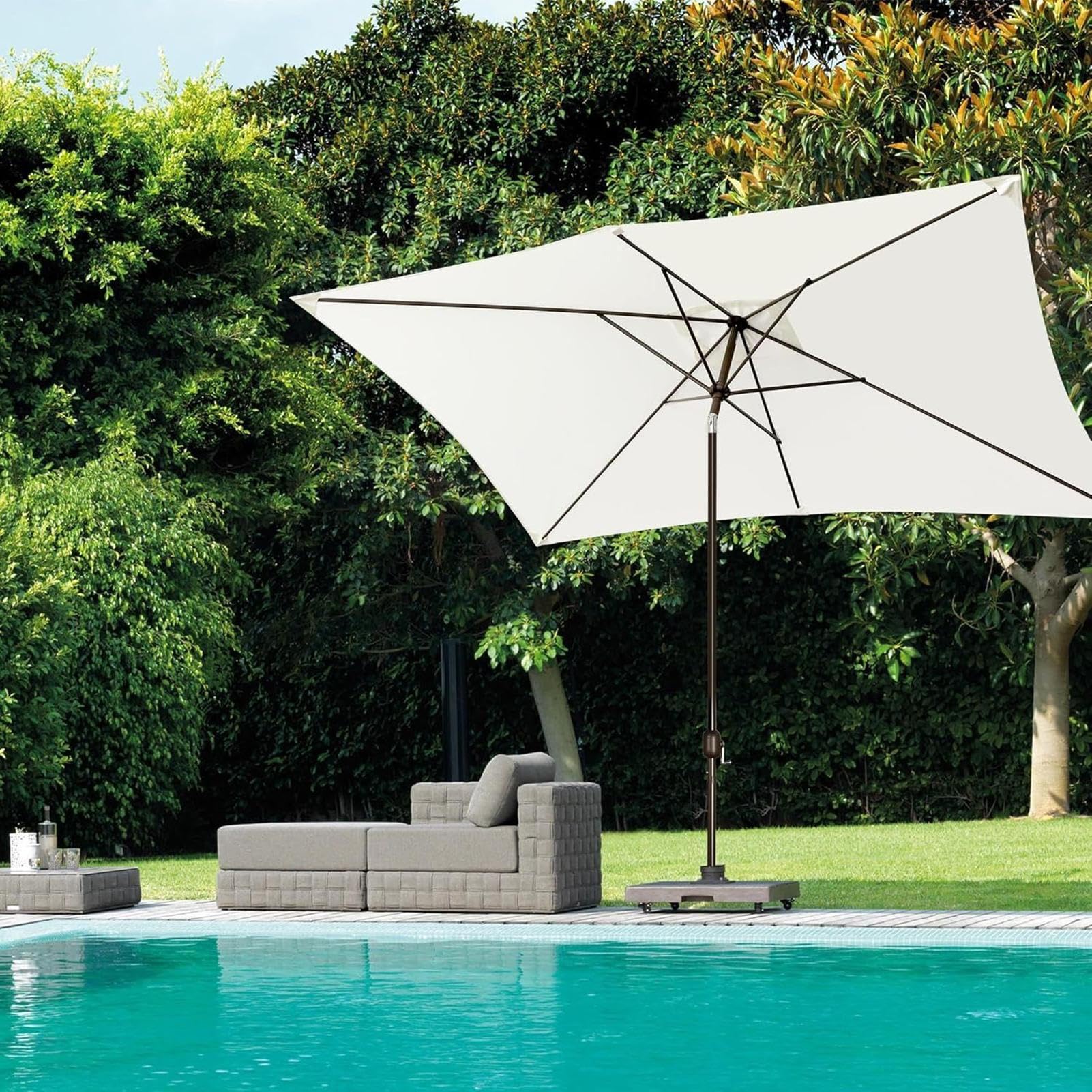 Cubierta de Repuesto para Sombrilla,Sombrilla Rectangular de 2x3 Metros con Brazo Lateral | Accesorios para Jardín como Cobertura Impermeable para Piscina Terraza Y Mesa