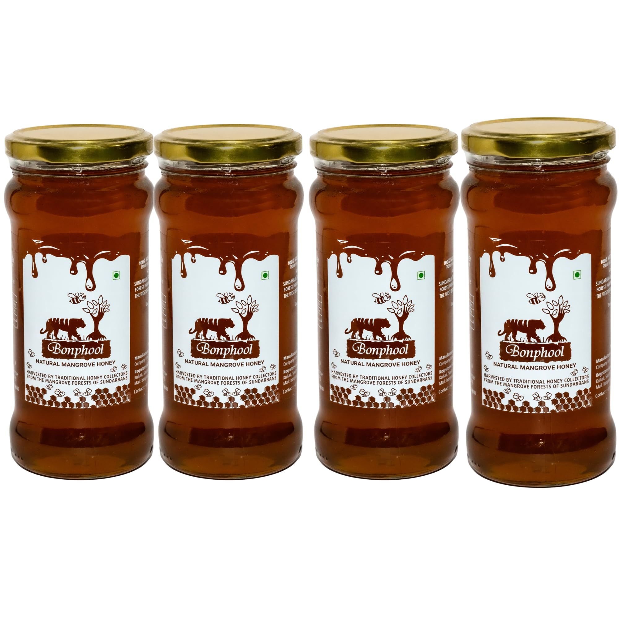 Bonphool Natural Mangrove Honey – NMR Tested | Nature’s Rarest Honey (Pack of 4)