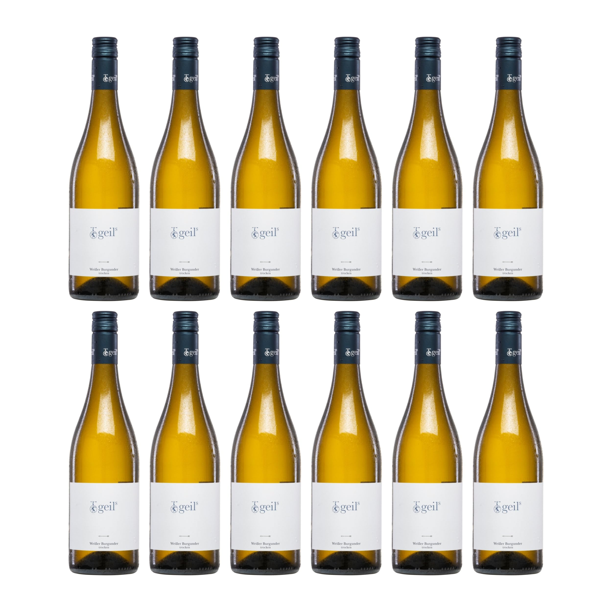 Geils Sekt und Weingut Weisser Burgunder Weisswein Weiss Trocken Deutschland inkl. FeinWert E-Book (12 x 0.75 l)