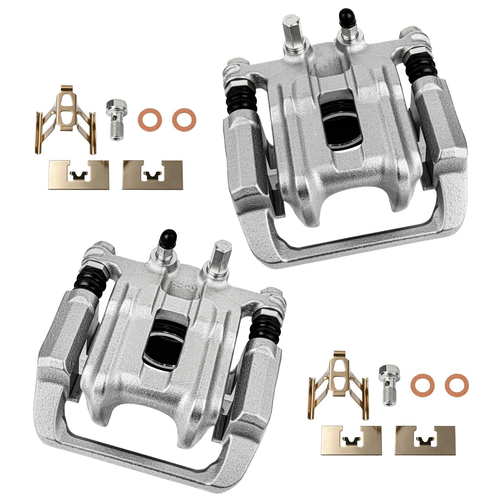 cciyu Rear Left &amp; Right Disc Brake Calipers w/Bracket 19B6886 19B6887