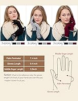 Vista 7 de Dimore Winter Gloves for Women with Touch Screen Fingers Warm Thick Texting