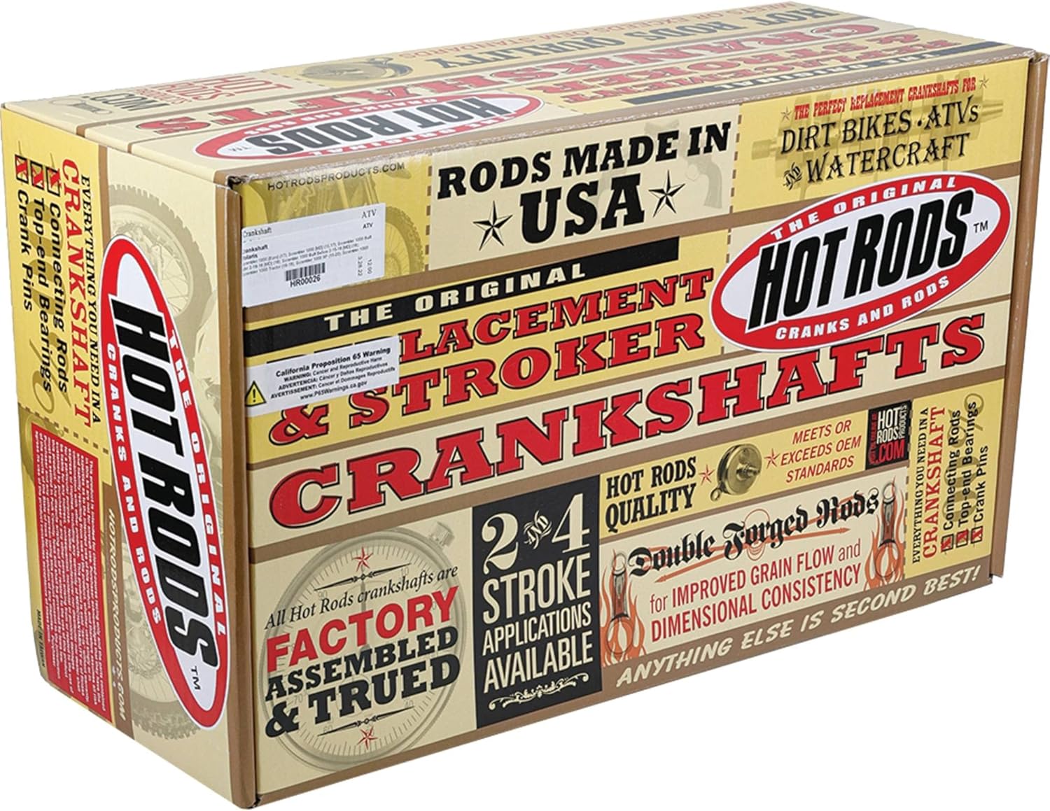 Hot Rods HR00026 Crankshaft Compatible With/Replacement For Polaris Scrambler 1000 [Euro] 2017, Scrambler 1000 [MD] 2015, 2017, Scrambler 1000 Built After 2-16-16 [MD] 2016