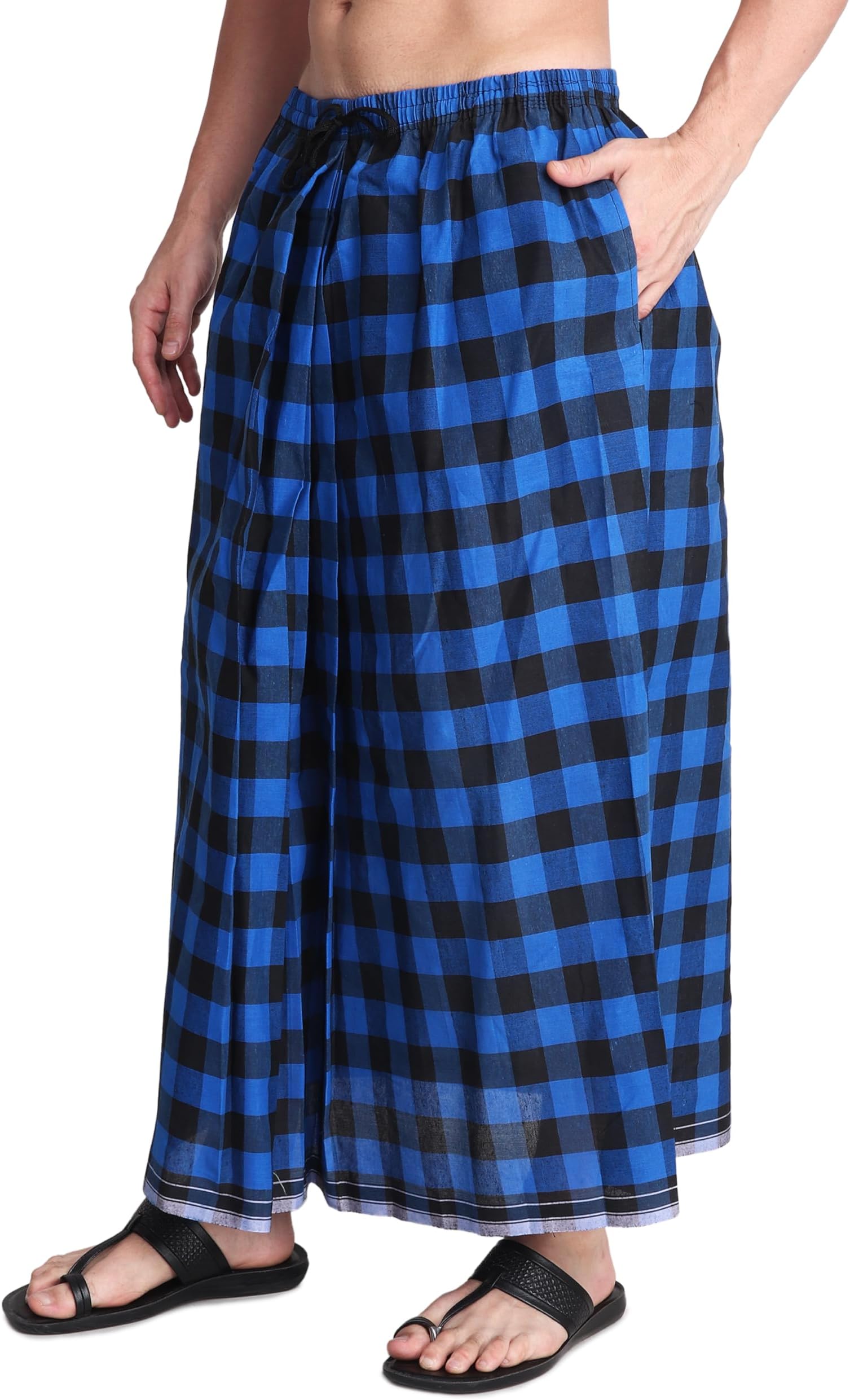 Elastic Premium Cotton Lungis Pack Of 1