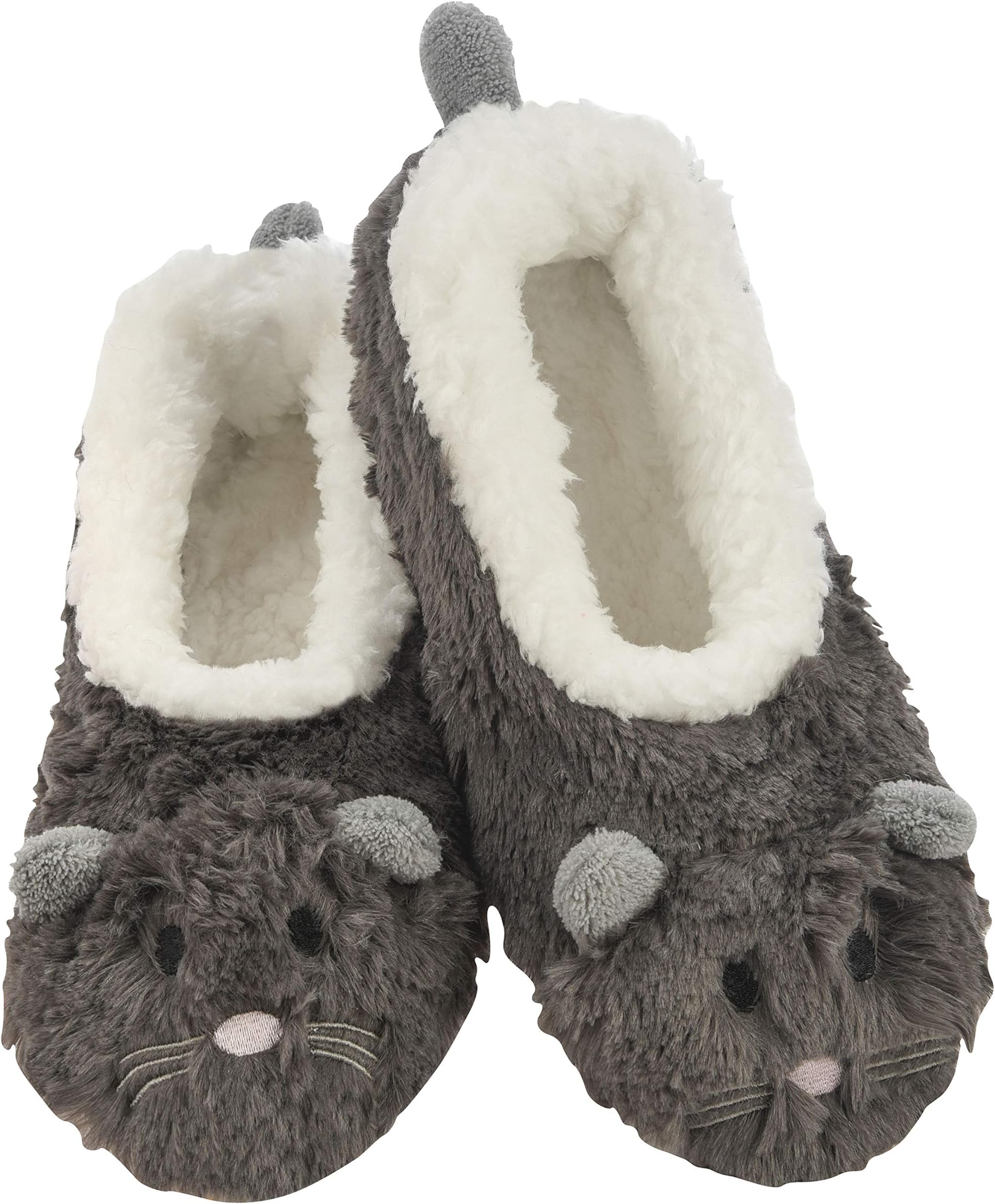 SnooziesWomens Furry Foot Pals Cute Slippers for Women, Mouse - Small, Mouse, Large