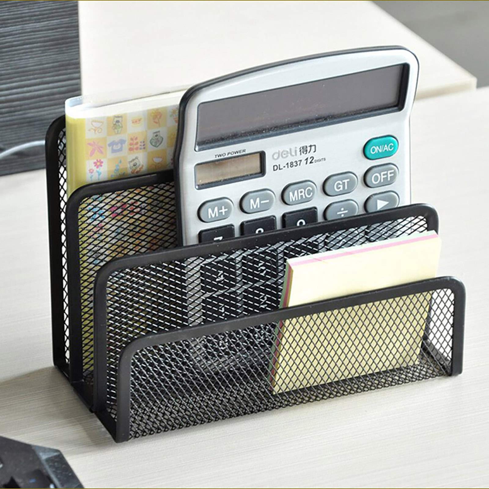 VANRA Organizer da scrivania con 3 scomparti verticali verticali (nero)