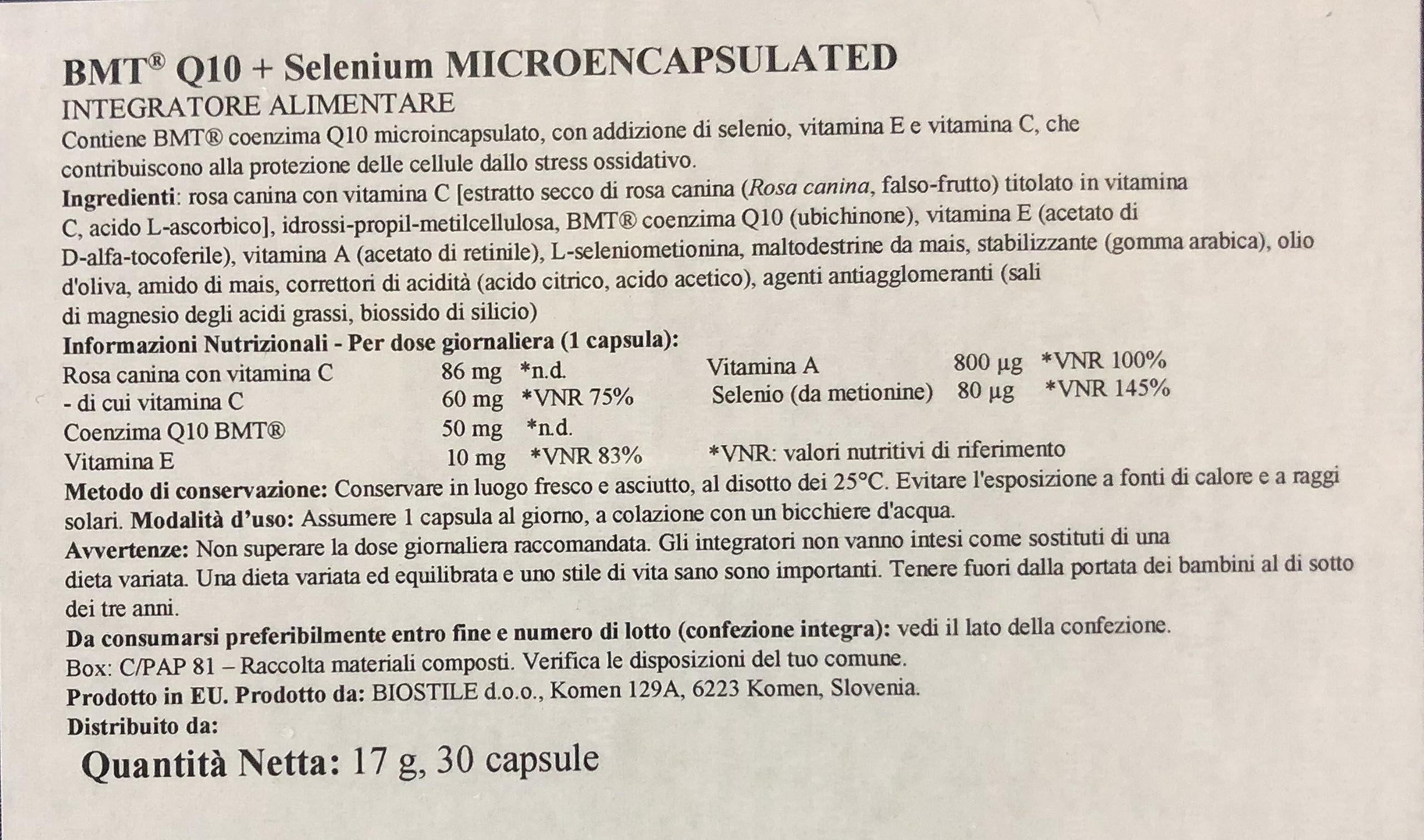 Coenzima Q10 Migliore MICROINCAPSULATO 30 Capsule, Q10 + Selenio Integratore Alimentare Innovativo Ricco di Vitamina A C E, Effetto Positivo sull’Organismo, Clinicamente Testato (1 Capsula al Giorno)