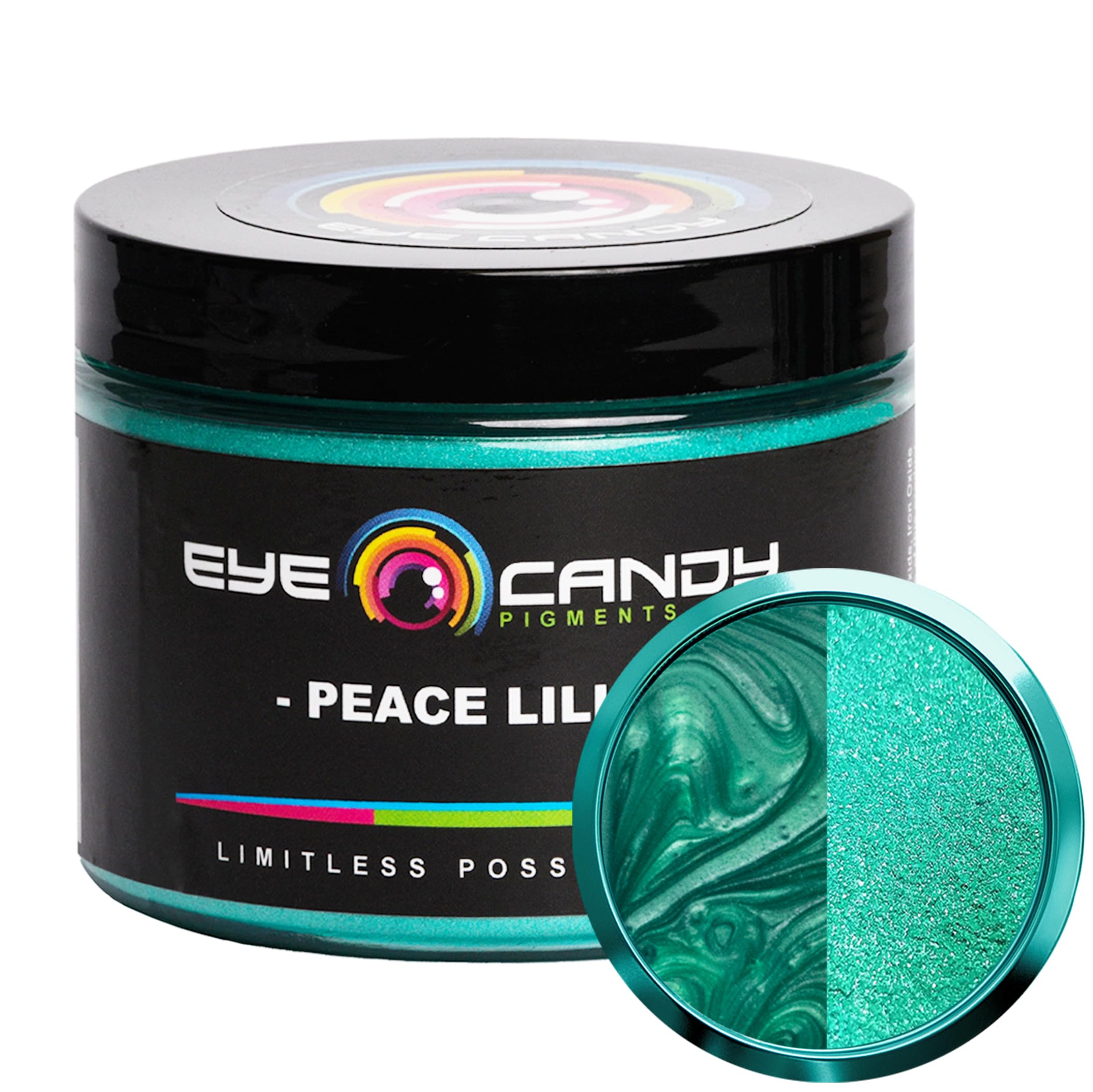 Eye Candy Pigments Premium Green Mica Powder - Peace Lilly (50gr) - for Epoxy, Resin, Soap, Paint, Woodworking, Acrylic Pouring, Bath Bombs, Fishing