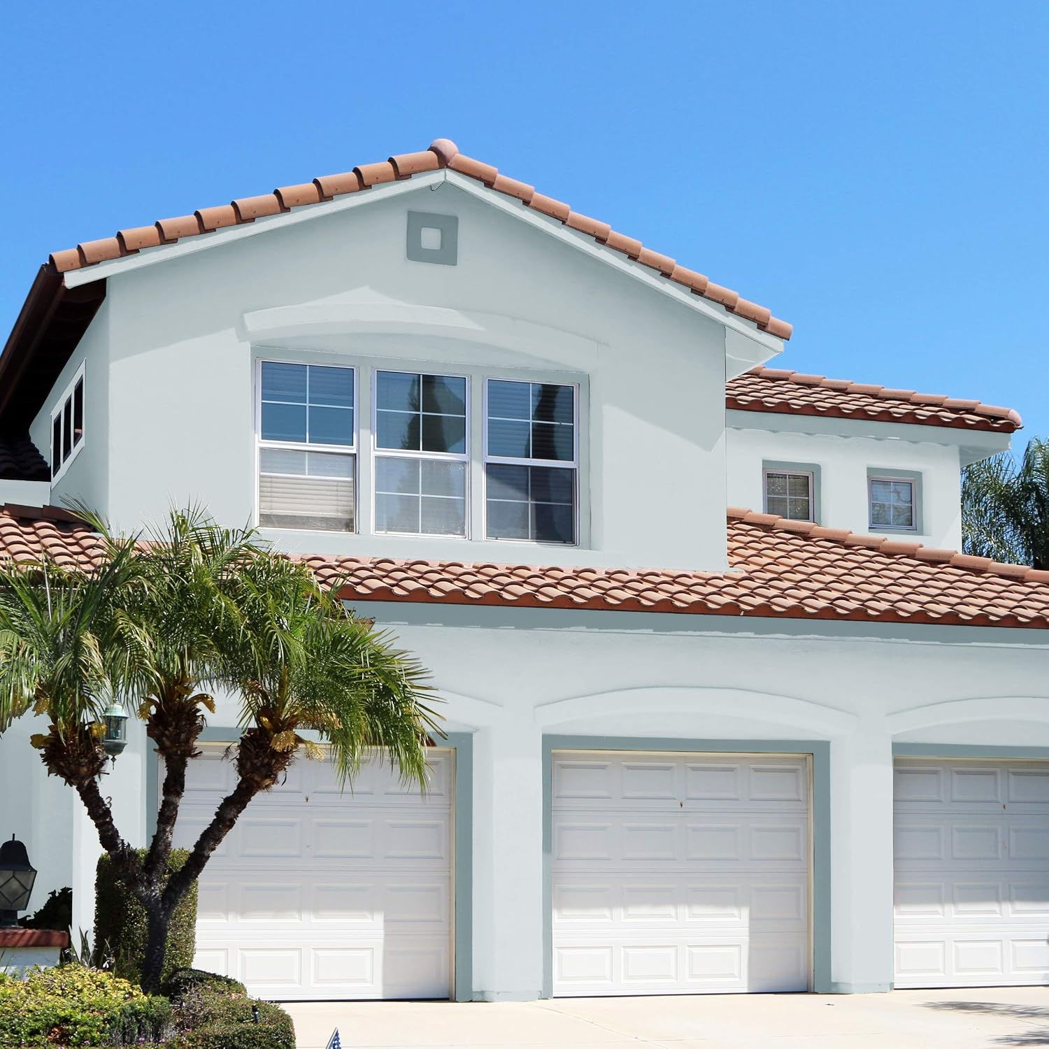 Microblend Exterior Paint and Primer - Gray/All`s Quiet, Semi-gloss Sheen, 2 Gallon, Premium Quality, UV and Rust Blockers, Washable, High Hide, Microblend Neutrals Family