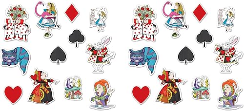 Beistle , 24 recortes de Alicia en el país de las maravillas, 6 a 12 pulgadas, multicolor