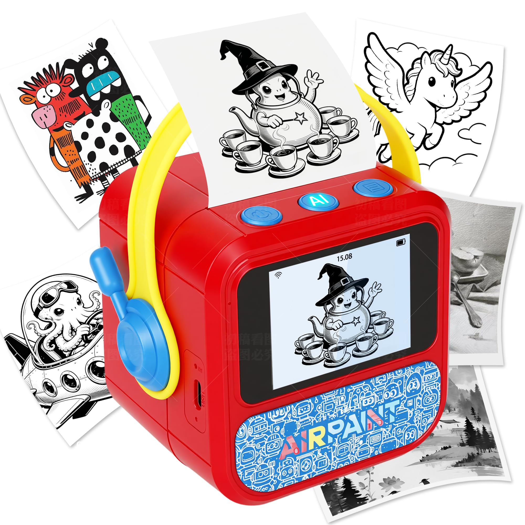 Photo 1 of Lumavere AI Voice Sticker Printer for Kids, Portable Thermal Sticker Maker