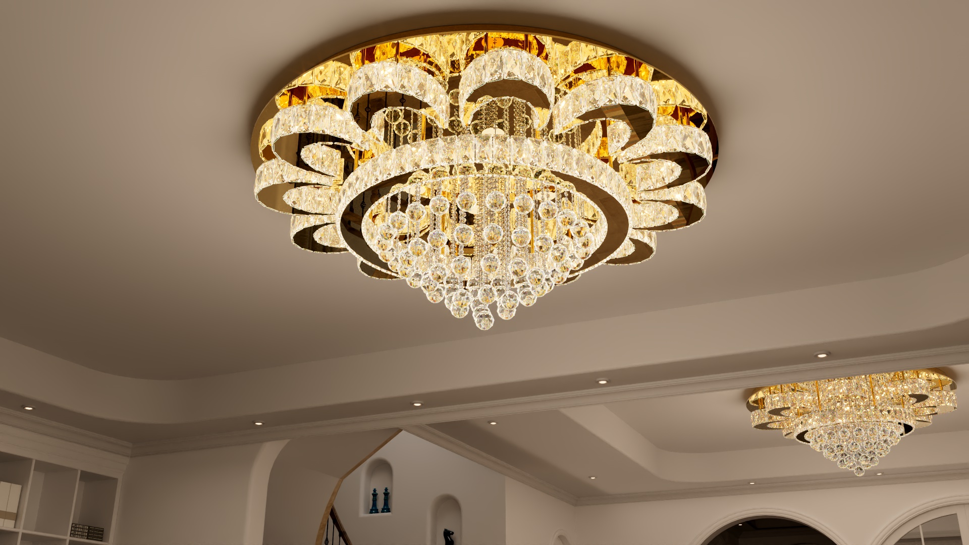 ★AIchaaanshop★ HAIXIANG Modern Chandelier Living Room Light Glam Chandeliers