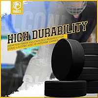 Vista 5 de EAGLES Ice Hockey Pucks 1, 2, 3, 6 or 50 Pack High Grade Pucks Official Regulation Weight & Size for Practice & Classic Training - 6 oz Diameter