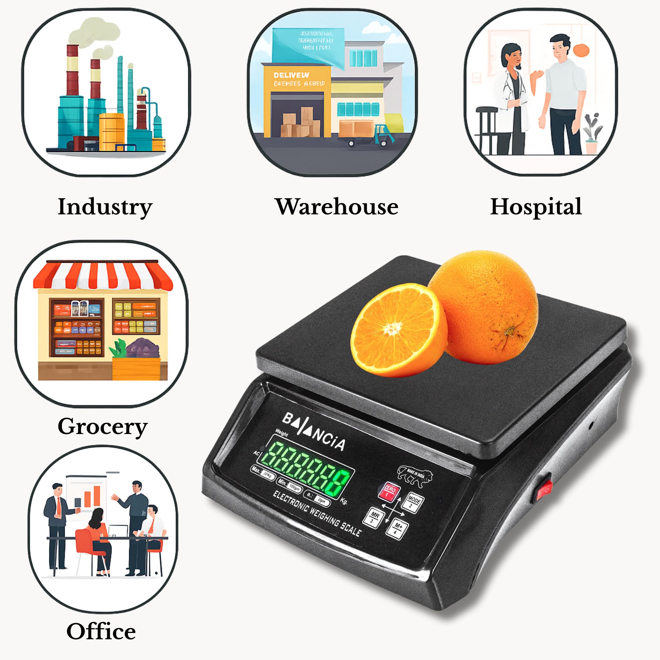 IONIX 30kg Digital Scale - Shop, Office & Warehouse -3
