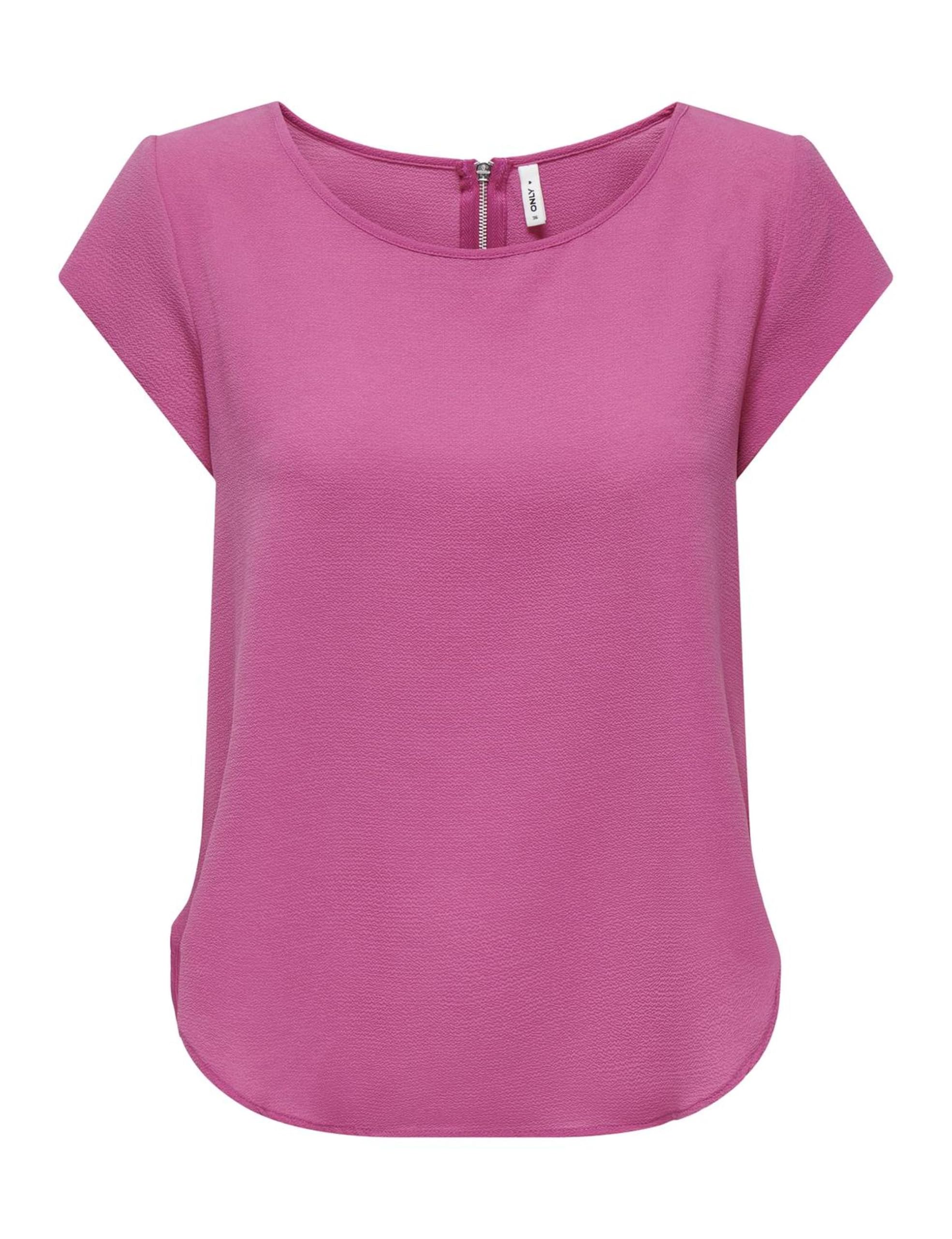 ONLY Women's Onlvic S/S Solid Top Noos Ptm, Raspberry Rose, 38, Raspberry Rose, 38
