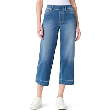 Gloria Vanderbilt Womens Shape Effect Pull on High Rise Wide Leg Crop Standard