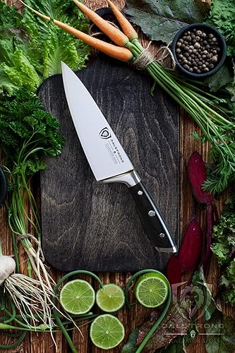 Miniatura 9 de DALSTRONG - Cuchillo de chef serie Gladiador acero forjado alemán de alto carbono ThyseenKrupp espiga completa con funda