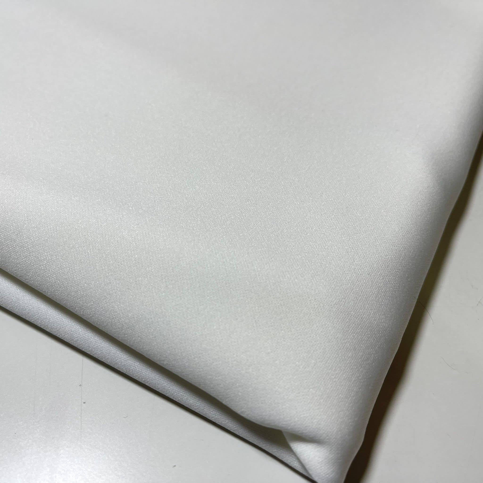 Scuba Crepe Breathable Superior Quality Stretch Wet Suit Dress Fabric 140cm Wide (2 Meter, Ivory) - Image 2