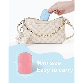 DF DUALFERV Paper Hand Soap Sheets for Traveling, 20 Pack (400 Sheets) Mini Portable Hand Soap Sheets, Scented Disposable Soap Sheet, Colorful Camping Soap Sheets, Travel Soap Sheets for Hand Washing