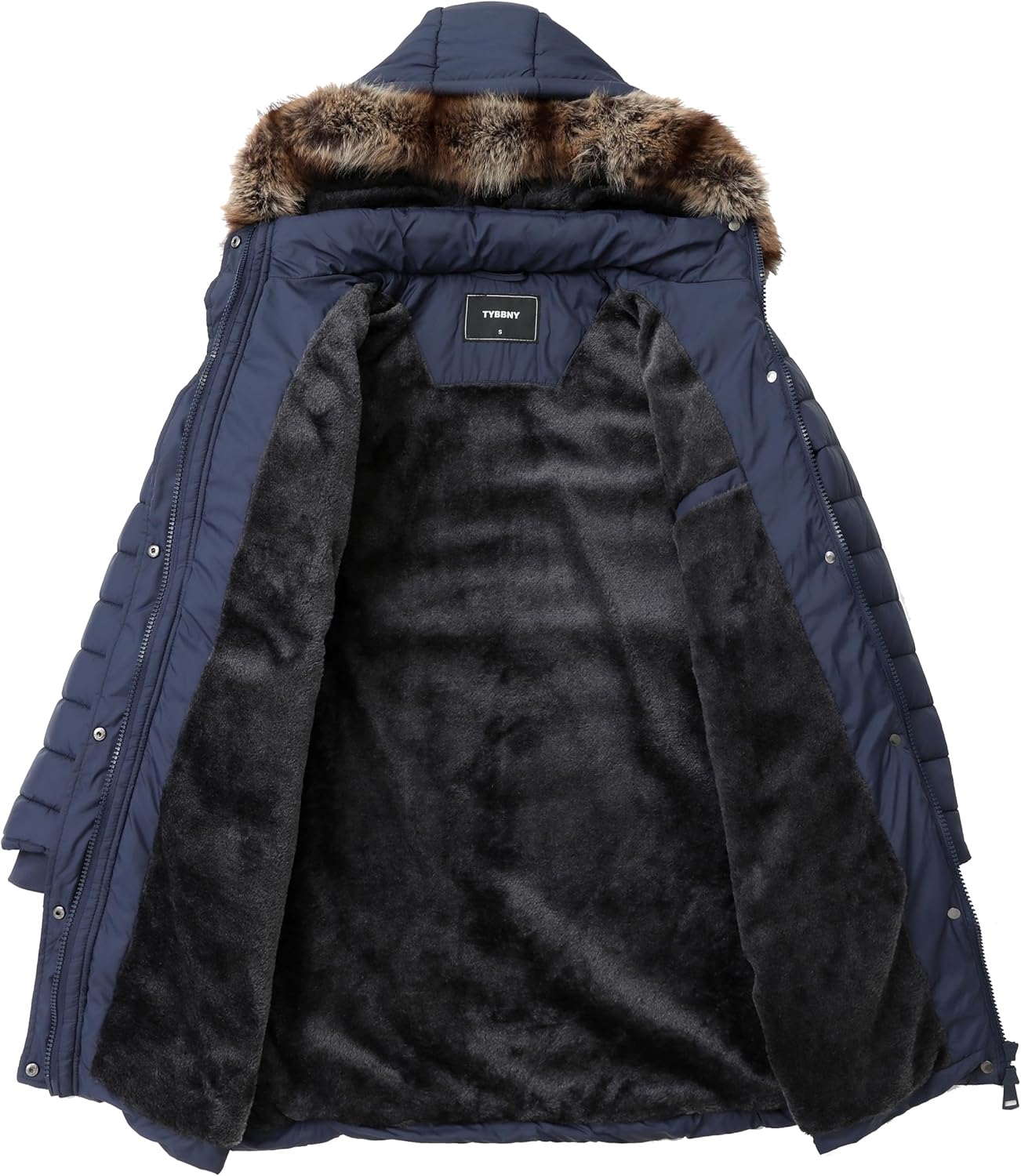 GOLDLADIES Women's Long Winter Coat Waterproof Puffer Jacket Thickened Down Parka With Hood - Image 3