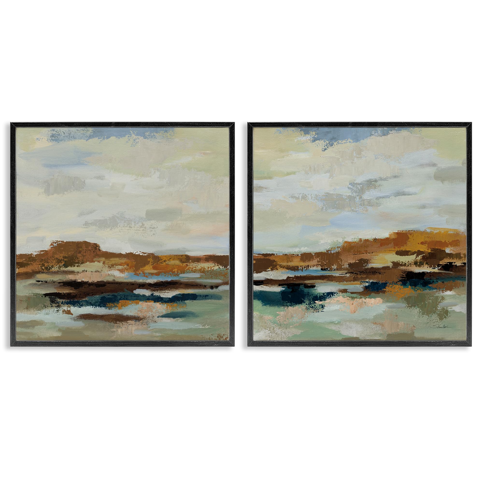 Southwestern Desert Horizon, 24 x 24 Inch Framed Giclée Print Set