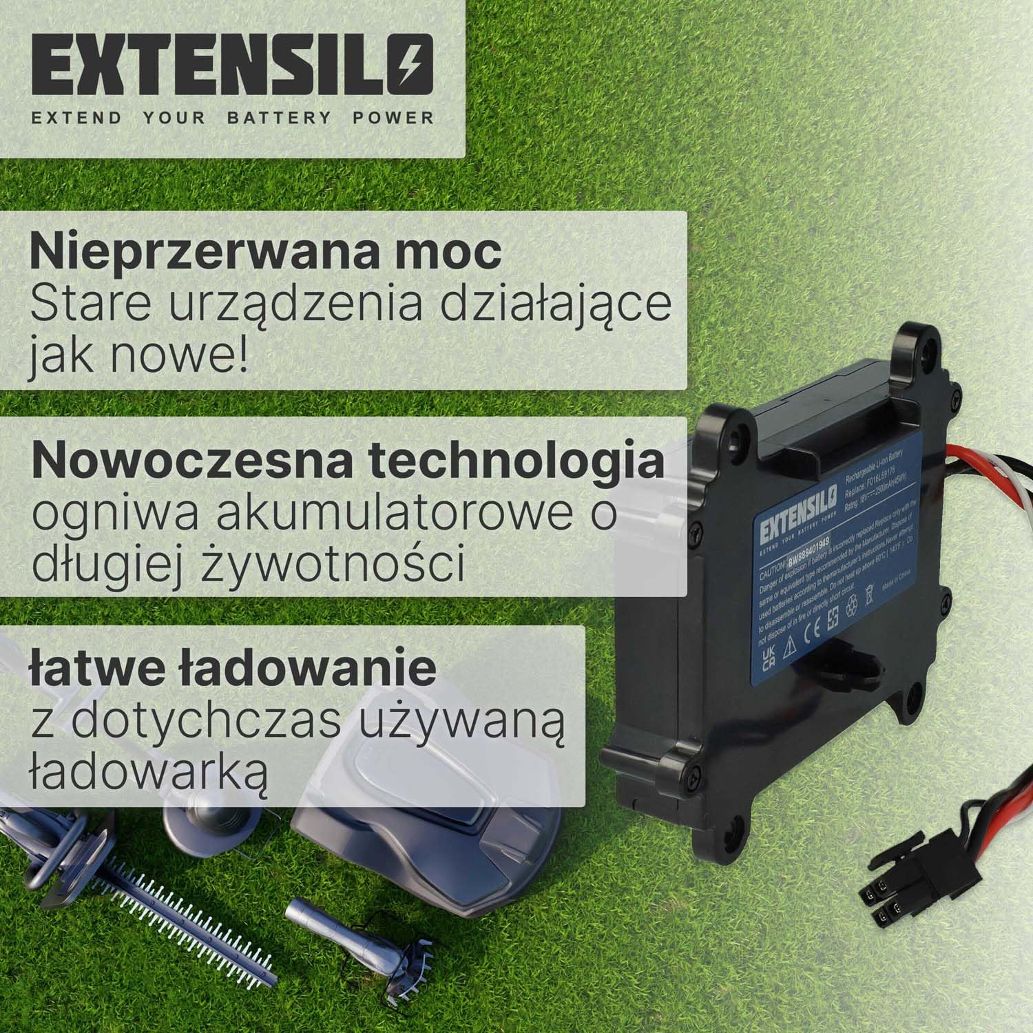 Akumulator kompatybilny z kosiarką Bosch Indego 350, M 700, 400 (2500 mAh 18 V litowo-jonowy)