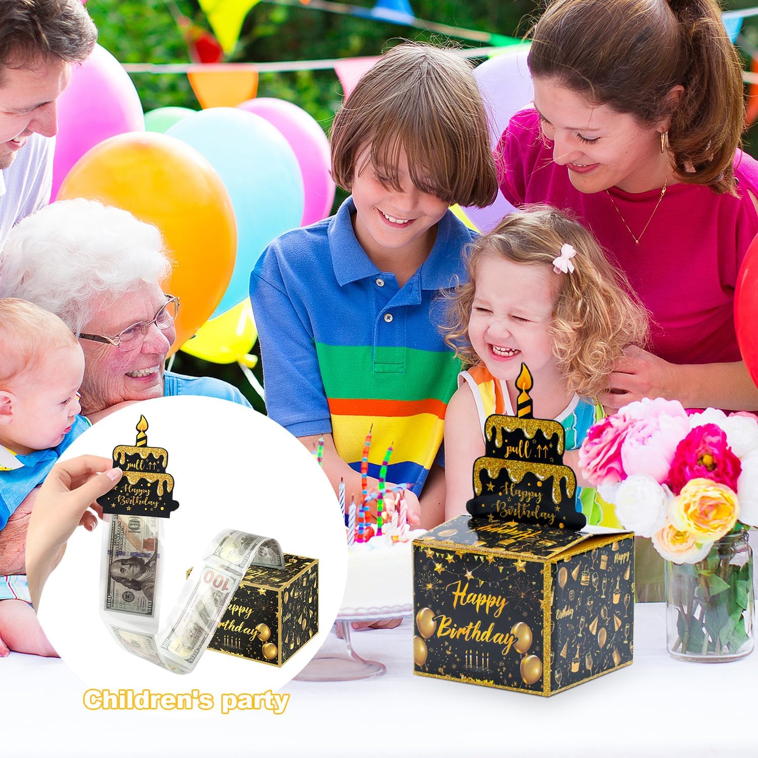Glamifyr Tirelire Urne Anniversaire Avec Carte 3D Pop Up - Boîte Cadeau Surprise Pour Cagnotte Argent
