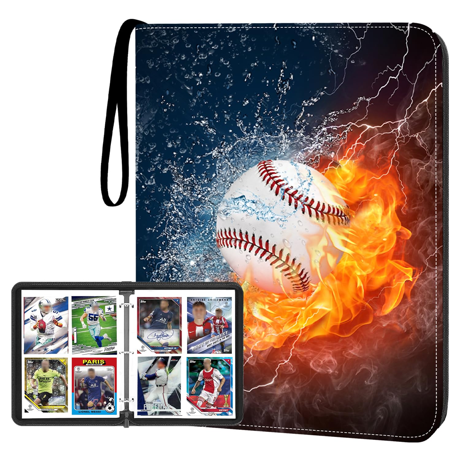 Amazon.com: HESPLUS 4-Pocket Baseball Card Binder - Holds 400 Cards with 50  Removable Sleeves