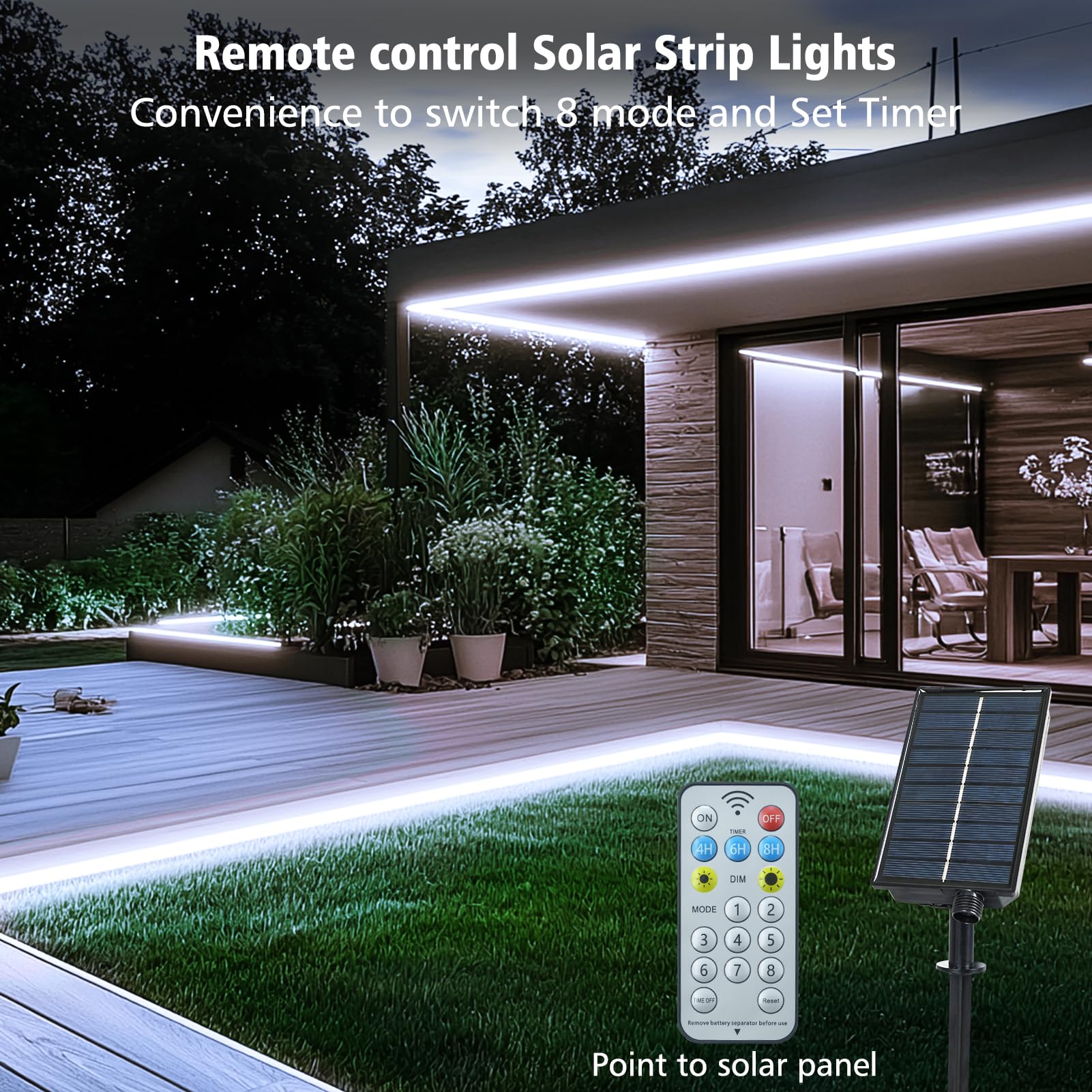 echosari Solar LED Strip Lights Outdoor - Image 3