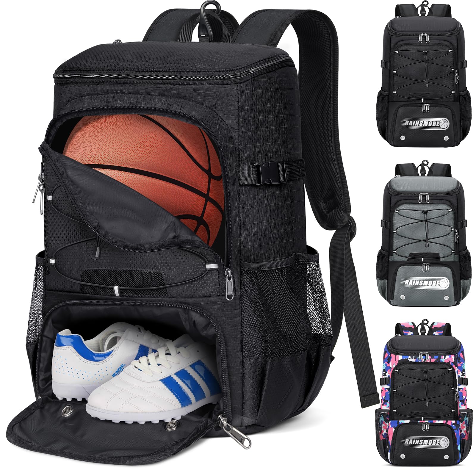 Gym Backpack Basketball Backpack 40L Large Capacity Basketball Bag