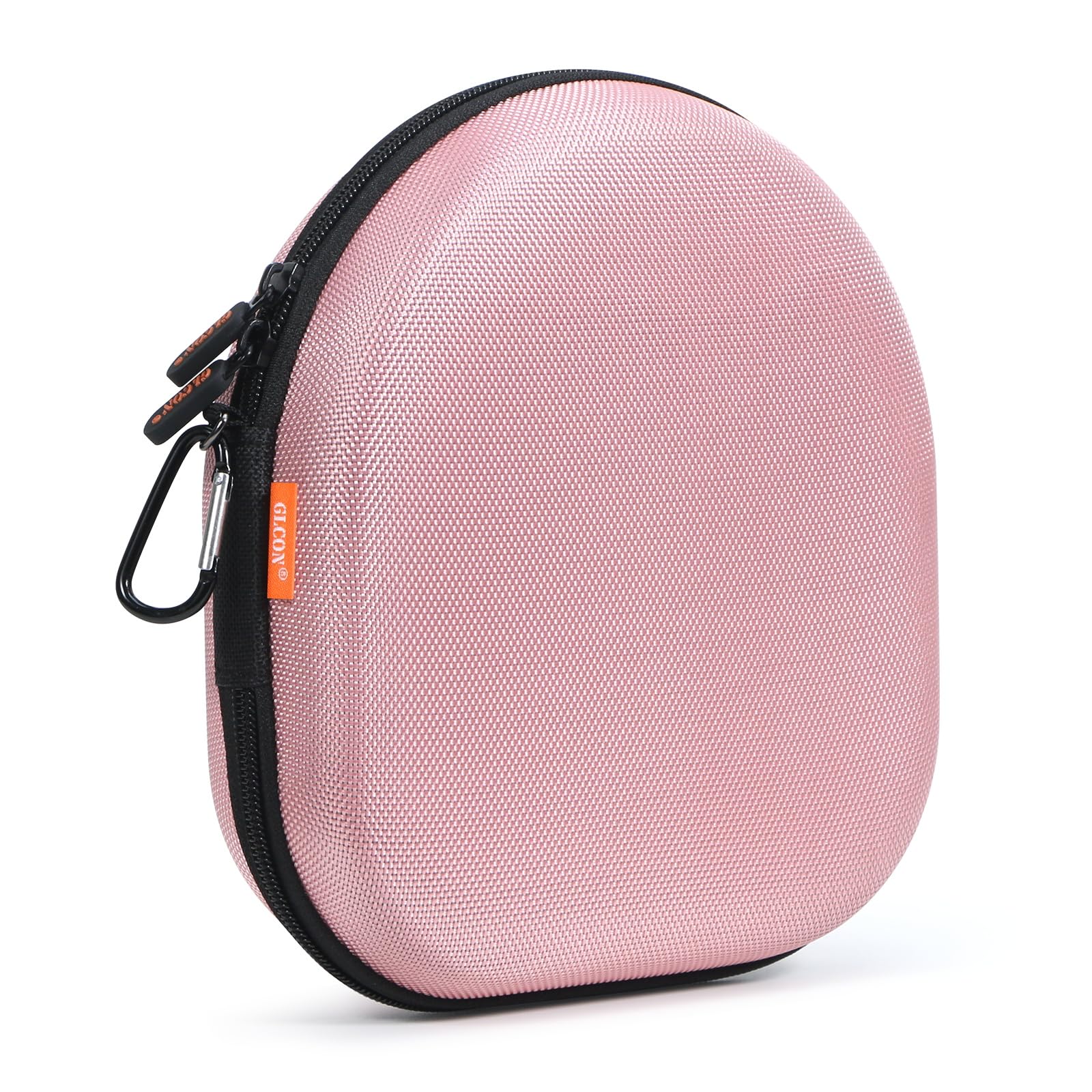 Photo 1 of Pink Hard Shell Headphone Case, Cute Portable Zipper Travel Pouch Bag