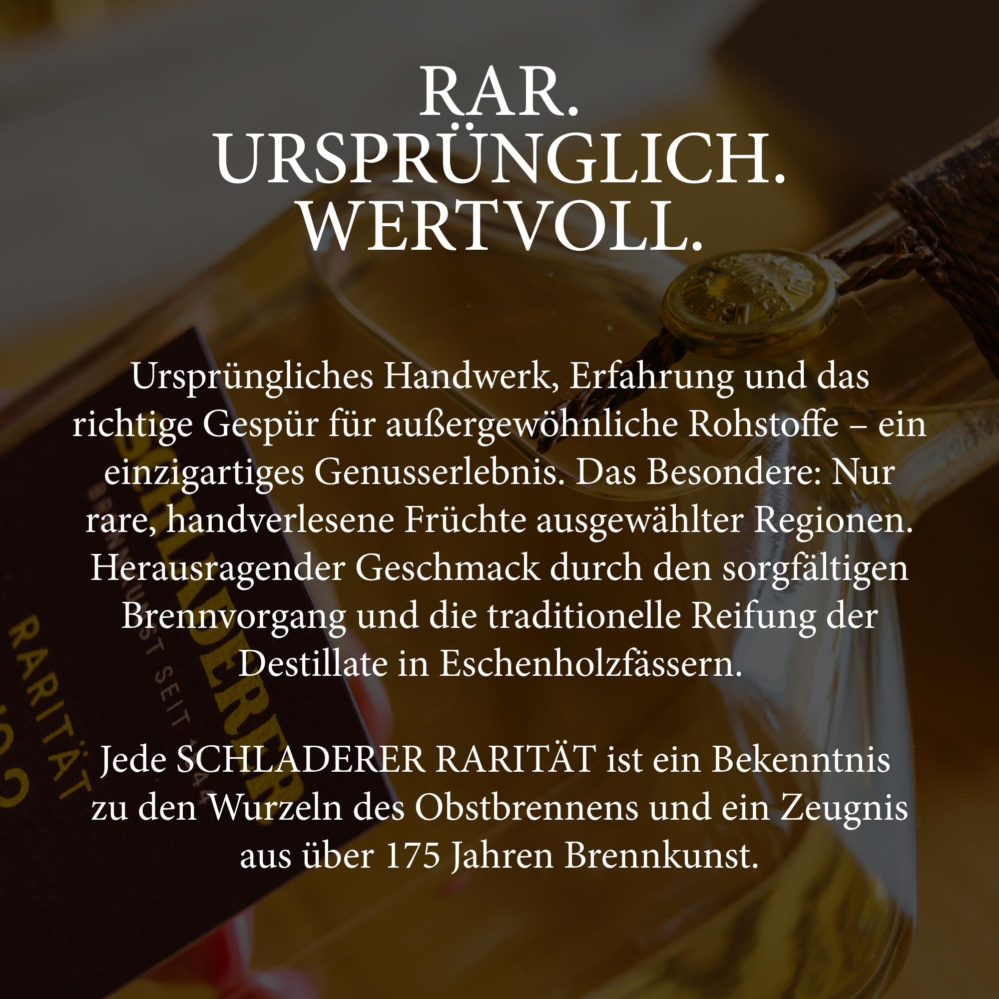 Schladerer Rarität No. 3 Rote Williams-Birne Edelbrand (43% vol) - ein Klassiker aus dem Rhonetal, premium Handarbeit in exklusiver Geschenkpackung - RAR. HOCHWERTIG. WERTVOLL. (1 x 0.5l)
